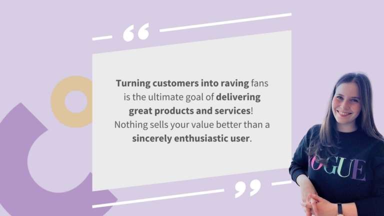 Quote from Sally: Turning Customer into raving fans trough Customer Obsession